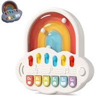 Baby Piano Toy 6 to 12 Months Light Up Music Keyboard Baby Toys for 6 9 12 18 Months with 4 Modes, 2