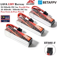 BetaFpv LAVA 450mAH 550mAh 2S 3S 75C 7.6HV 11.4 LIHV LiPo Battery for Pavo Femto ,Pico II(2S)/ Pavo2