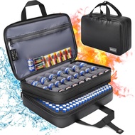 Battery Organizer Storage Case, 2 Layer Large Capacity Battery Holder Organizer Holds 500+ AA AAA 9V