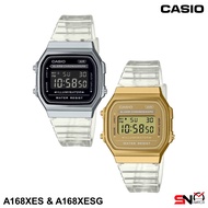 Casio Vintage A168XES A168XESG Original Digital Watch Transparent Resin Band EL Backlight