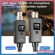  Wireless Microphone Adapter USB Charging U3 Wireless Mic System Transmitter Receiver for Audio Mixer