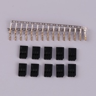 10 Sets DIY 3 Pin Servo Plug Set Female Male Connector Gold Plated For Futaba JR Type RC Airplane Mu