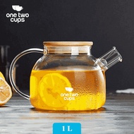 BR-384 Trans 1L Glass Teapot with Strainer