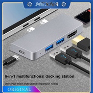 USB C Hub For Surface Pro 8 9 X Dock 4K HDMI Adapter+2 USB 3.0 Reader SD/TF Card Reader Adapter