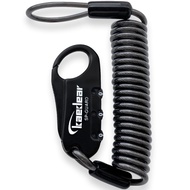 Kaedear Bike Wire Lock Compact Dial Lock Key Anti-Theft Helmet Seat Back 4mm Curl Cord 1500mm Shape 