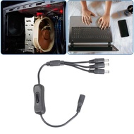 YYS DC5521 Y Splitter Power Cable 5 5x2 1mm Female to 3 Male Extension Switcher for CCTV LED Light B