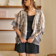 Blazer Cardigan Outer Scarf Latest Motif Balzer Cardi Outerscarf Wanita