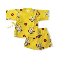 GOC 全棉 嬰兒服 童裝 日本 嬰兒和服 kimono - 芥末黃兔兔
