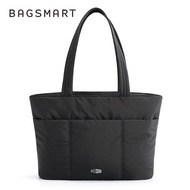 BAGSMART ผู้หญิง Tote Bag Travel 14 นิ้วแล็ปท็อป Puffy Office กระเป๋าสะพายกระเป๋าด้านหน้า
