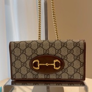 Gucci 1955馬銜釦老花鏈條WOC