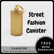 Lighter Fluid Canister / Keychain  (free name engraving) - without fluid