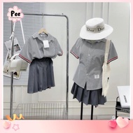 Gray Female Shirt Skirt, Female tennis Skirt set