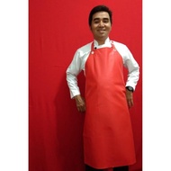 MERAH Red Pvc Apron Waterproof Apron/ Butcher Apron