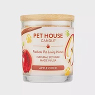 美國 PET HOUSE 室內除臭寵物香氛蠟燭 240g-蘋果西打