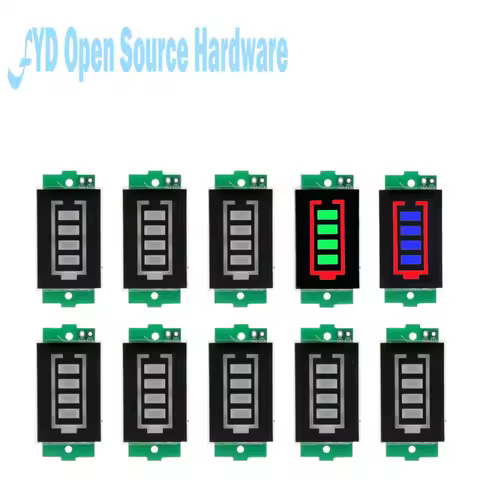 1-10pcs 1S-8S 1/2/3/4S Single 3.7V Lithium Battery Capacity Indicator Module 4.2V Display Electric V