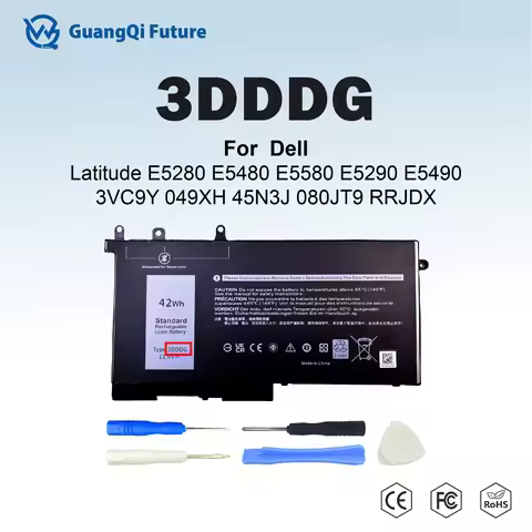 3DDDG 45N3J 42Wh 3684mAh Laptop Battery for Dell Latitude E5280 E5480 E5580 E5290 E5490 5280 5288 52