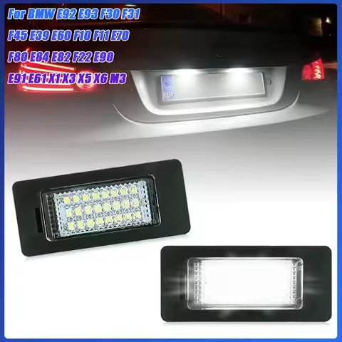 White LED Number License Plate Light for BMW E92 E93 F30 F31 F45 E39 E60 F10 F11 E70 F80 E84 E82 F22