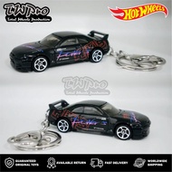 GANTUNGAN HOT WHEELS KEYCHAIN Nissan Skyline R33 GTR - BLACK - KEYRING - KEYCHAIN - CUSTOM - TOTAL W