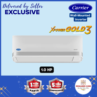 Carrier Wall Mounted Split Type XPower Gold 3 Inverter Aircon Unique Magic Coil Self-Cleaning Function Advance Nano Filtration System Air Conditioner 1.0HP (FP-53GCVB010-303P)