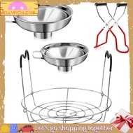 Jellyfish4 Pieces Canning Kit, 1PC Canning Rack+ 1PC Canning Jar Lifter Tong+ 2PC Canning Funnels, C