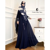[JOZA CLOTHING] LATEST SYARI GAMIS PRINTING DRESS SET " CRUISE SHIP SET " BY JOZA SYARI CLOTHING