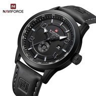 NAVIFORCE Men Watch Sport Wristwatch Date Week Top Brand Luxury Military Army Leather Business Quartz Male Clock 9229