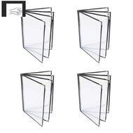 4PCS Menu Covers, Menu Covers 8.5X11Inch, Menu Holder 4 Page 8 View, Restaurant Menu Covers for A4 S