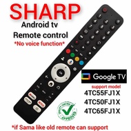 (OEM) Sharp Google TV Remote control 4T-C50FJ1X 4T-C55FJ1X 4T-C65FJ1X 4T-C75FJ1X (No Voice Functi