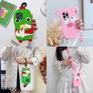 Huawei P20 P20PRO P20LITE NOVA 3 3I 4 4E Y60 Y61 Y70 Y90 PLUS Fashion Cute Pink piglet Unique Design mobile phone case With lanyard Silicone protection Cover