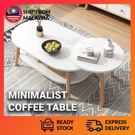 Coffee Table Modern Minimalist Wood Table Durable Furniture Living Room White Walnut Condo Airbnb Meja Kopi 小茶几简约现代 咖啡桌