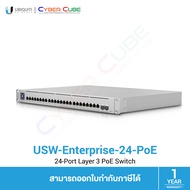 Ubiquiti UniFi USW-Enterprise-24-PoE 24-Port Layer 3 PoE Switch (12x 2.5GbE, PoE+ RJ45 Ports, 12x GbE, PoE+ RJ45 Ports, 2x 10G SFP+ Ports, 1x USP RPS DC) 400W total PoE availability (สวิตซ์)