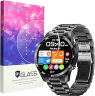 Lamshaw Compatible for HIRREO Smart Watch Screen Protector, [3 Pack] 9H Tempered Glass Screen Protec
