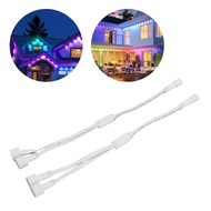 tombth 2Pcs Outdoor Lights Y Connector Splitter Fit for Govee Permanent H705A H705B H705C 3 Pin 1 Ma