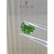 YOLO Lab-grown diamond Heart 5.04ct Fancy vivid green--8778961662614