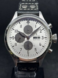 二手中古 STEINHART 史汀克 蝦仔 Nav. B-Chrono Limited Silver Edition (LSE) 47mm 限量版  限量99本⭕️ETA 7750機芯 藍寶石玻璃 皮