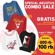 August Combo Savings Package 4pcs Unisex Children's Long Sleeve August T-Shirts
