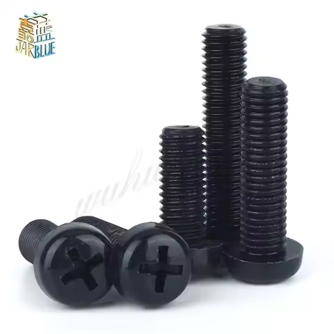 50Pcs M2.5 M3 M4 ISO7045 DIN7985 GB818 Nylon Cross Recessed Pan Head Screws Plastic Spacer Phillips 