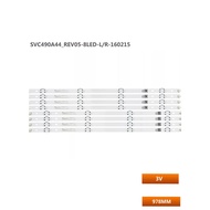 8pcs/set fpr LG 49 Inch TV Backlight 49LH570T-TD.ATIBLJD SVC490A44_REV05_8LED_R/L