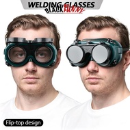 BLACKFUNNY Flip-Up Welding Goggles Dual Lens Eye Protection Shield Safety Glasses Anti-Glare Eye Pro