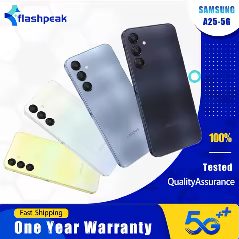 Original Samsung Galaxy A25 A256U 5G Mobile Phone NFC 6.5" 6GB+128GB 50MP+8MP+2MP+13MP Exynos 1280 O