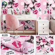 Kuromi Pink Wall Paper 7m to 8m x 45cm