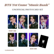 Photocard Unofficial BTS Yet to come "Music bank"