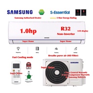 Samsung S-Essential 1.0hp R32 Non Inverter Aircond AR09TGHQABUNME &amp; AR09TGHQABUXME 1.0hp Non Inverter Air conditioner