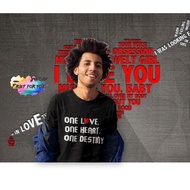 Unisex fashion cotton T-Shirt “ONE LOVE, ONE..., ONE...” A Love, A Heart, A Destiny