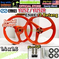 ENKEI 3 Batang Sport Rim Y125 ORIGINAL Full Chop Rim Orange Yamaha Y125Z Y125ZR 125Z 125ZR  1.4/1.6 