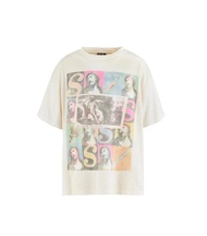 เสื้อยืดแขนสั้นพิมพ์ลาย SaintMichael Sean Wotherspoon สำหรับผู้ชาย ทรงหลวม สไตล์ย้อนยุค สวมใส่สบาย แ