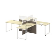 B30-SQ-4R 4 Seater Workstation Table Office Table Cubicle