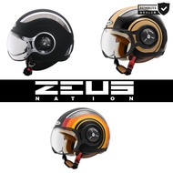 Zeus Helmet ZS-218 Demi Jet Helmet