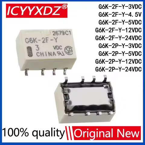 20Pcs/lot G6K-2F-Y G6K-2P-Y Signal Relays 8PIN For Relay DC 3V 5V 12V 24V G6K-2F-Y5VDC G6K-2F-Y-12VD