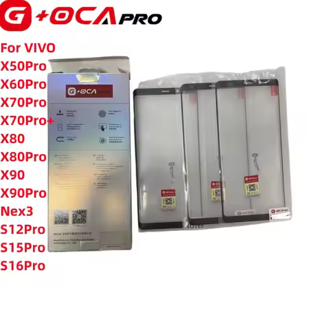 3PCS G+OCA Pro Front Touch Screen Glass Lens With OCA Adhesive For VIVO X50Pro X60Pro X70Pro X70Pro+
